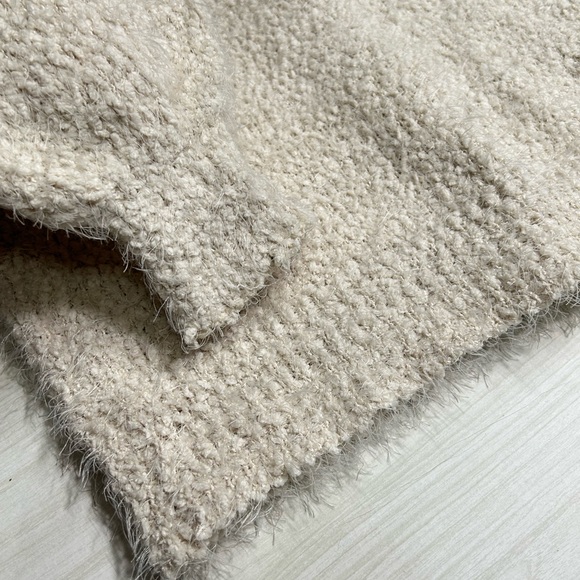 Laundry By Shelli Segal Sweater Eyelash Cream Knit Cardigan Womens Size S - Picture 9 of 13